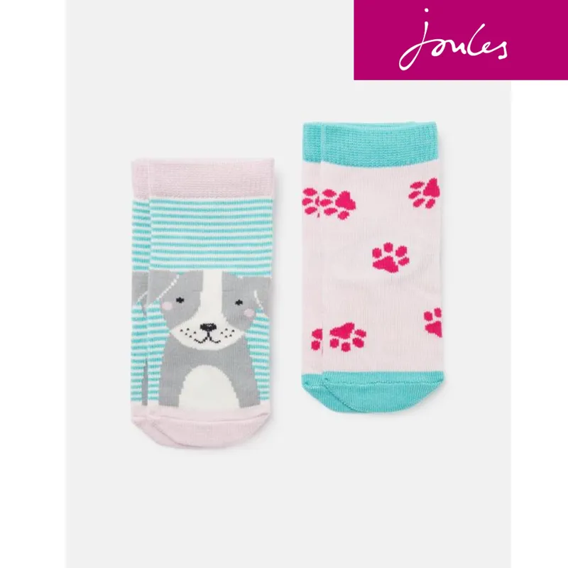 Joules Neat Feet 2 Pack Socks Cat Dog Paw